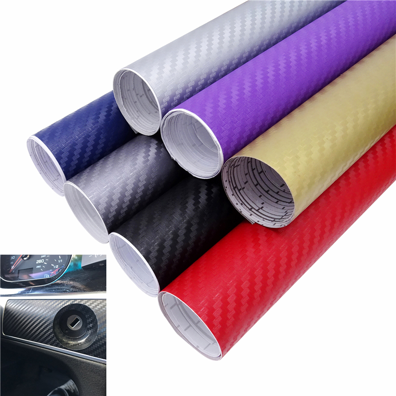 Miếng Dán vinyl Sợi carbon Chống Nước 60cmx10cm Trang Trí Xe Hơi