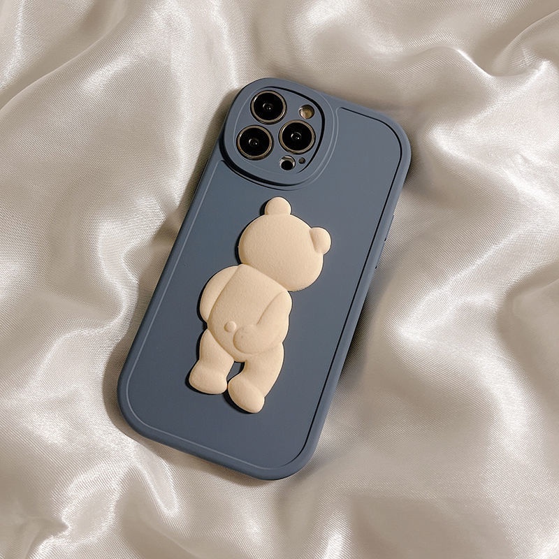 Ốp Điện Thoại Hình Gấu Uống Bia Cho Iphone13 Pro max 11 Pro max 12 Pro max