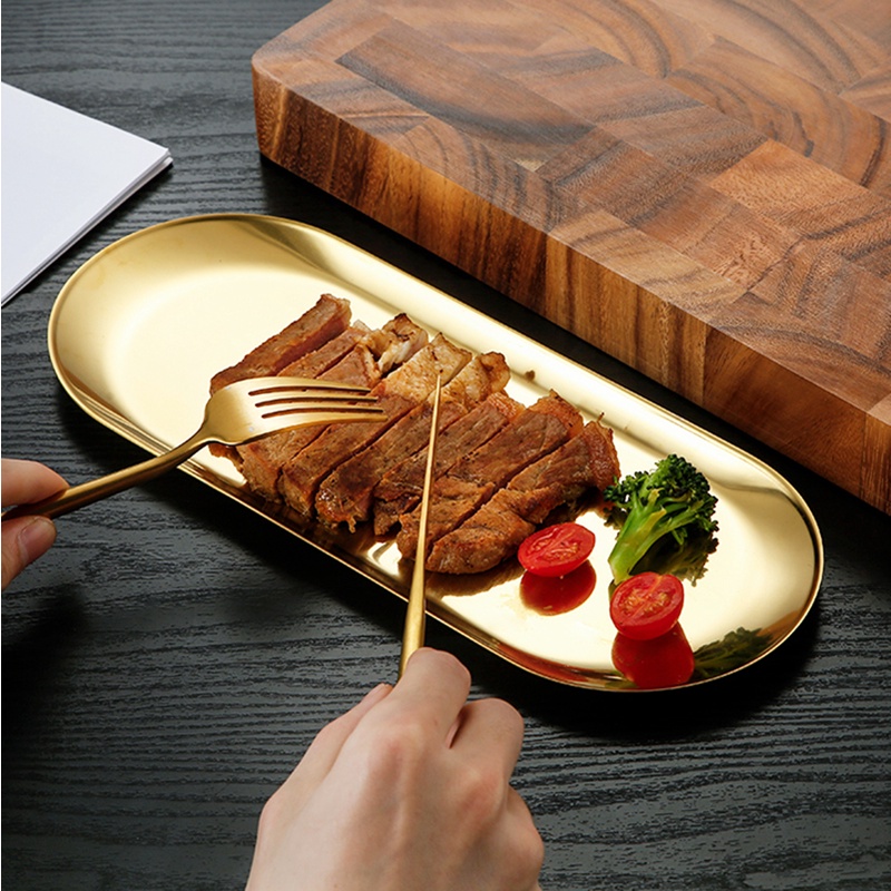Khay đựng đồ ăn bằng thép không gỉ phong cách Bắc Âu