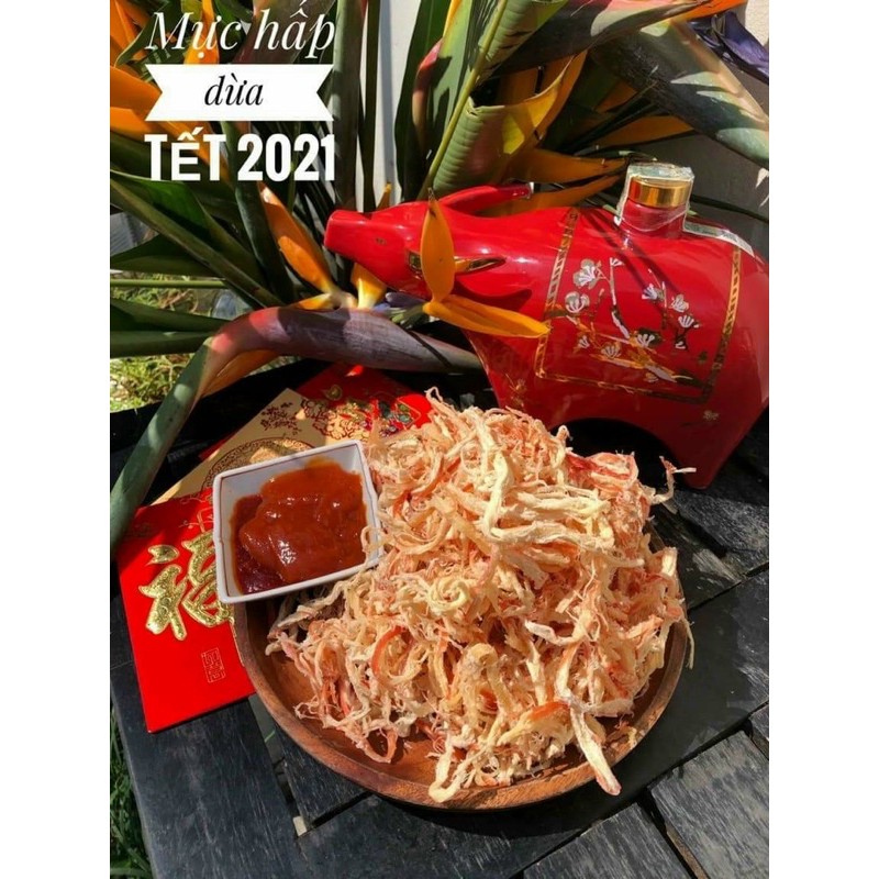 Mực sợi hấp nước dừa [FREE SHIP]TỪ ĐƠN 50K, [Loại Đặc Biệt] Hàng ngon nhà làm | BigBuy360 - bigbuy360.vn
