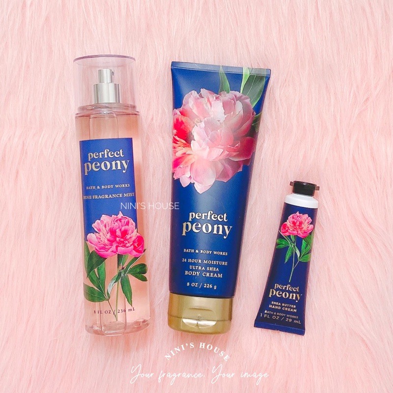 Xịt thơm toàn thân và kem dưỡng thể Bath and Body Works mùi Perfect Peony