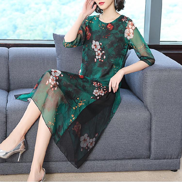 Đầm Voan Thời Trang Xuân Hè 2020 Họa Tiết Xinh Xắn Trẻ Trung