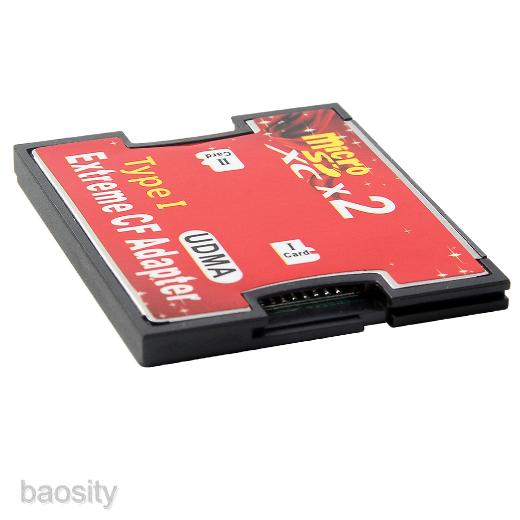 Dual Port SD To CF Card Adapter MMC SDHC SDXC To Standard Compact Flash Type I Card