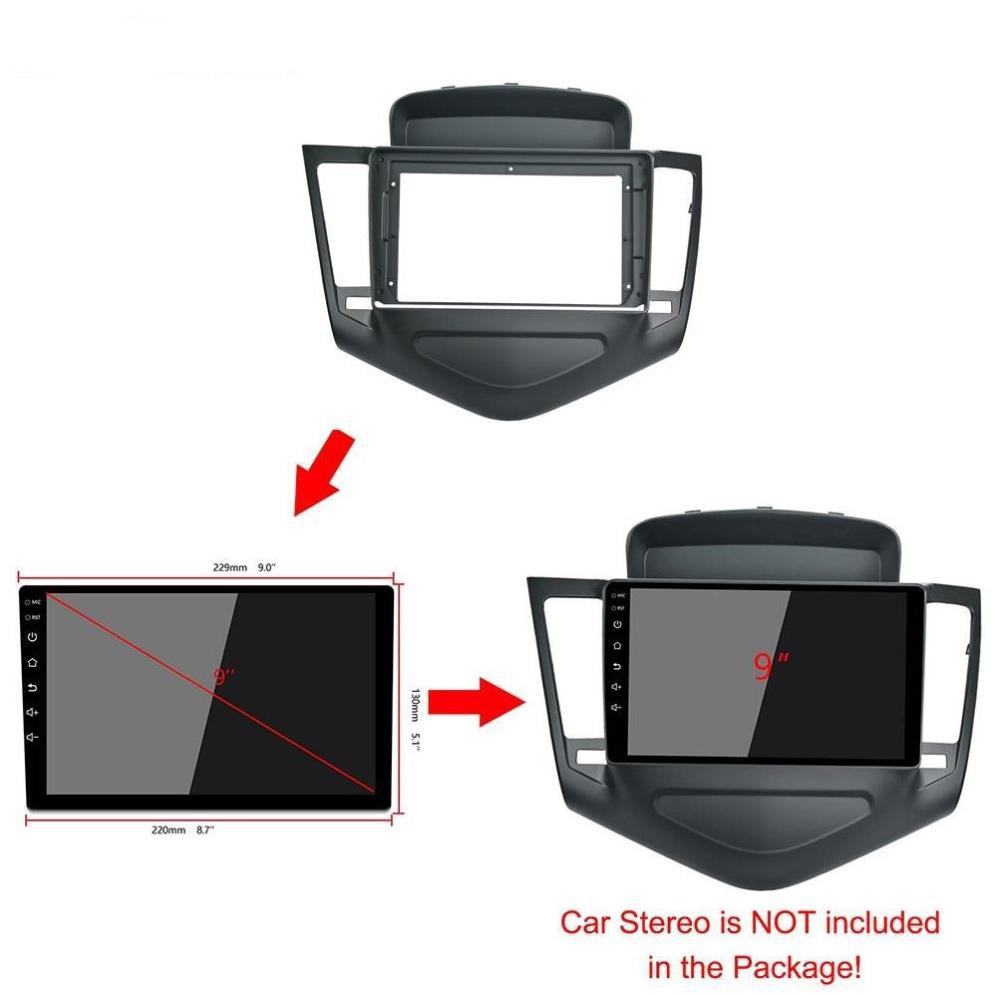 Mặt dưỡng LẮP MÀN HÌNH 9 Inch Cho Xe Chevrolet Cruze năm 2010 – 2018 +JAK ZIN