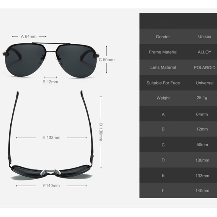 Kính mát phân cực thời trang Unisex A143 - ROBEO | BigBuy360 - bigbuy360.vn