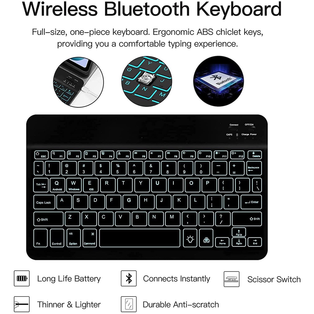 Bao Da Máy Tính Bảng Có Bàn Phím Tự Động Bật / Tắt Cho samsung galaxy tab s9 11 2023 tab s9 fe 2023 tab a8 10.5 2022 tab s8 / s7 11 inch s6 lite