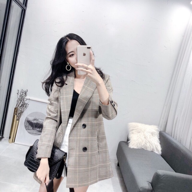 ⚡️VEST 2 LỚP⚡️Vest kẻ 2 lớp có túi