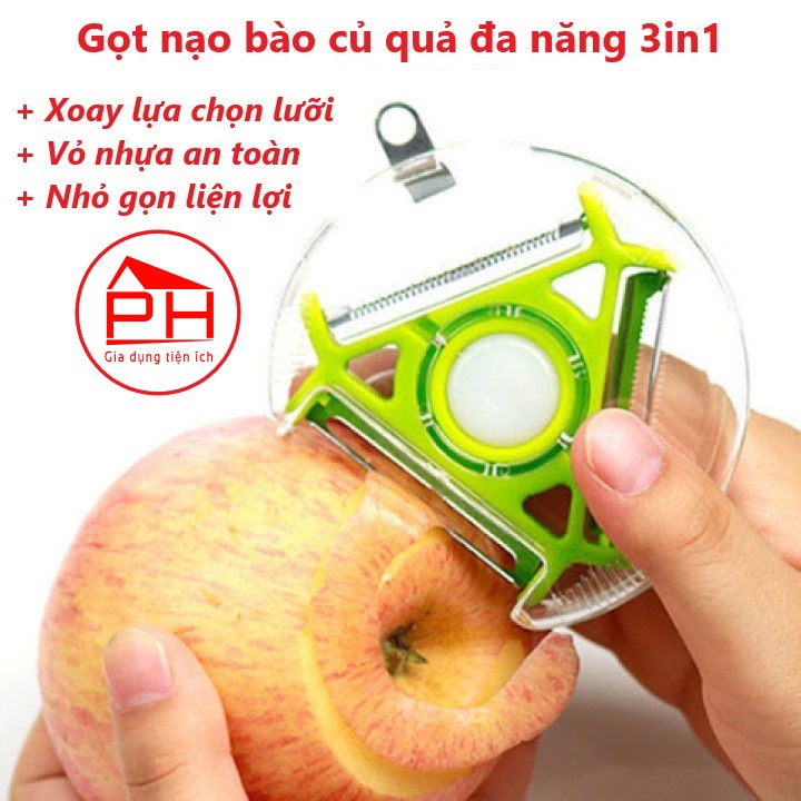 Dụng cụ gọt nạo bào sợi củ quả đa năng 3 in 1 (Giao mầu ngẫu nhiên) - Gia dụng Phước Hòa