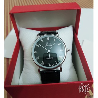 Đồng hồ nam, nữ Qianba dây da cực kì thanh lịch giá rẻ vô địch
