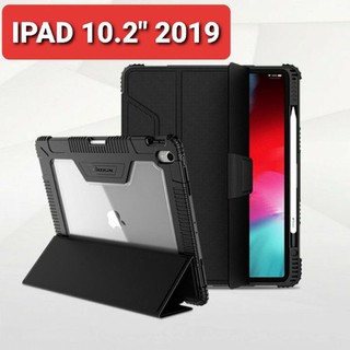 Bao da cho iPad 10.2 inch Nillkin with Pencil Holder - Hàng chính hãng - Black
