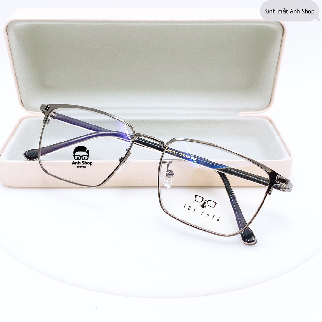 Gọng kính vuông kim loại thời trang đẹp long lanh ms 1031 Anh Shop nhận cắt mắt cận viễn loạn | BigBuy360 - bigbuy360.vn