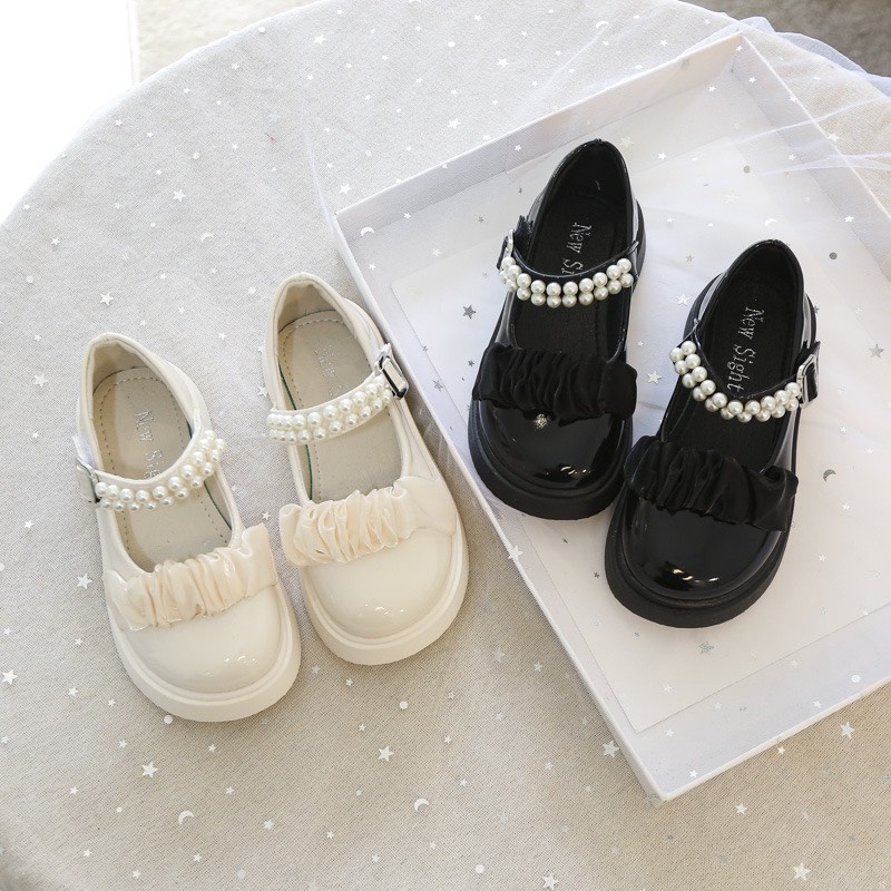 Giày Lolita Búp Bê Dễ Thương Viền Ren Quai Ngọc Độn Đế Nhẹ Hàn Quốc FLOWER G29 - nguyentrang239