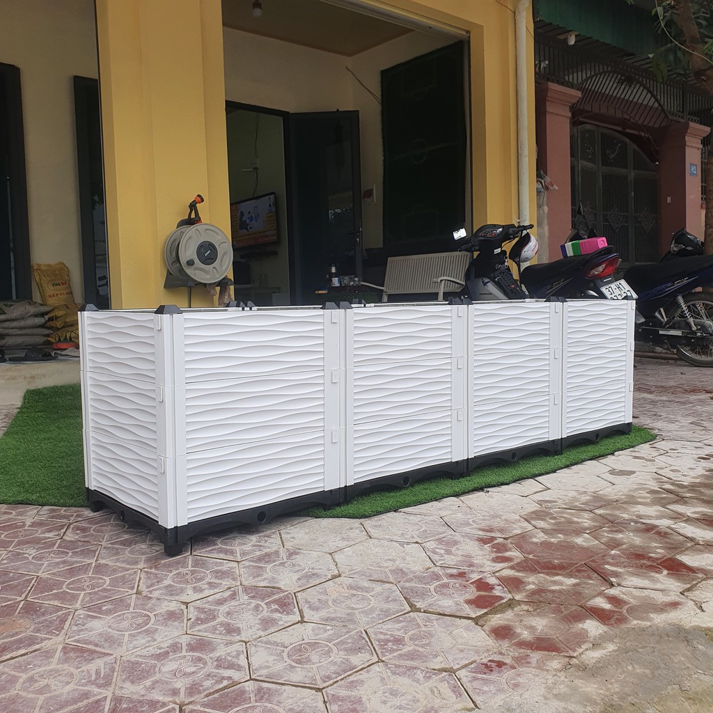 CHẬU GHÉP THÔNG MINH 200x50x55 Cm: Thẩm mỹ, kết cấu chắc, dễ lắp đặt, phù hợp mọi cây trồng đô thị.