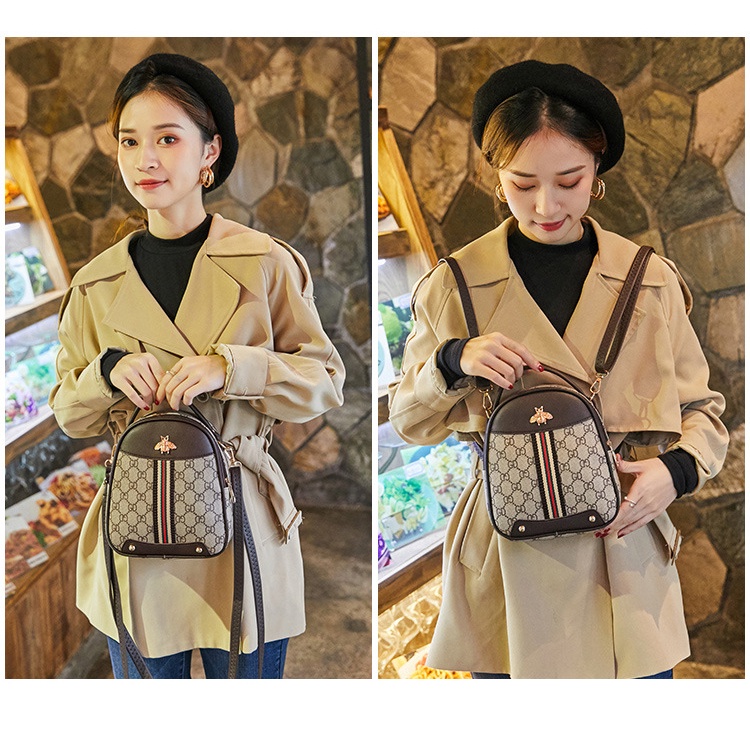 Ba lô da CHUWANGLIN hình chú ong nhỏ xinh thời trang dành cho nữ