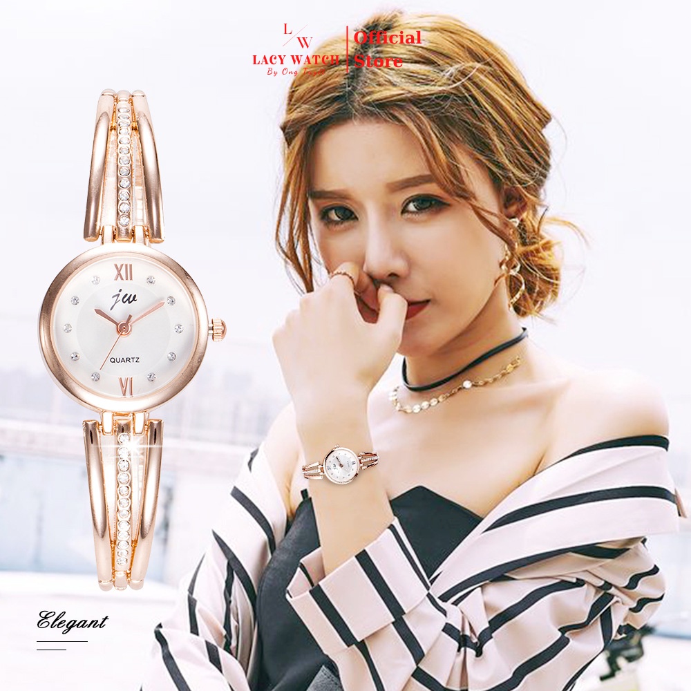 Đồng hồ nữ LaCy Watch đồng hồ đeo tay dây kim loại mặt tròn nhỏ cọc số kết hợp đồng hồ đeo tay sang trọng DHYI0015 | BigBuy360 - bigbuy360.vn