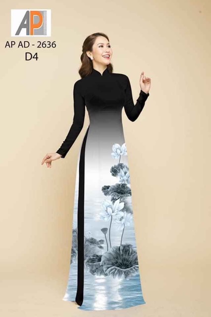 Vải áo dài hoa sen