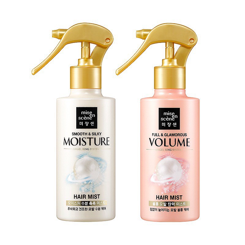 [SẴN] Xịt dưỡng tóc cấp ẩm Mise En Scene Smooth &amp; Silky Moisture Angel Ring System Hair Mist 200ml