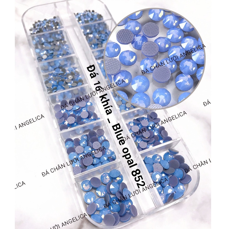 Đá Nail Chân Lưới 16 Khía Blue Opal Đính Trang Trí Móng ANGELICA 852