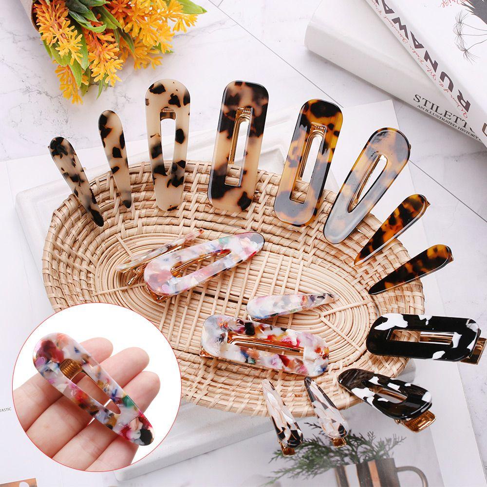 Set 4 Kẹp Tóc Hình Chữ Nhật Rỗng Thời Trang Cho Nữ