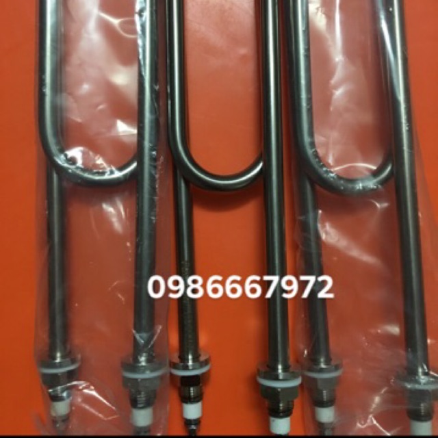 Thanh nhiệt tủ cơm ,tủ hấp giò công nghiệp 4-6-8-10-12-24 khay 220v/380v/3kw/4kw/5kw/6kw inox 304 tốt zen M16