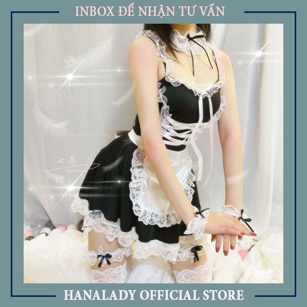 Váy Ngủ Nữ Phong Cách Nàng Hầu Cotton Mềm Mịn Phối Ren Quyến Rũ HanaLadyStore C03 | BigBuy360 - bigbuy360.vn