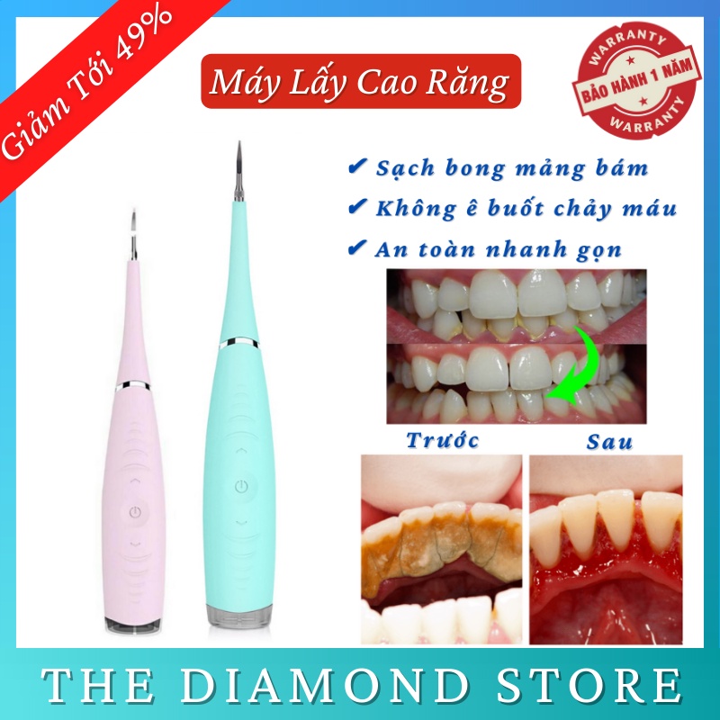Máy Lấy Cao Răng Tại Nhà Nhật Bản Với 3 Chế Độ Vô Cùng An Toàn Và Tiện Lợi - Bảo Hành 12 Tháng