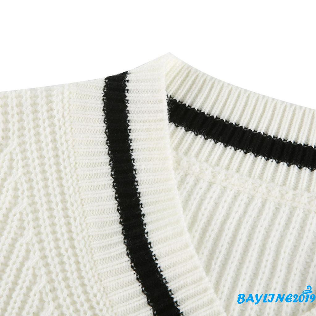 Áo len dài tay cổ chữ V thời trang