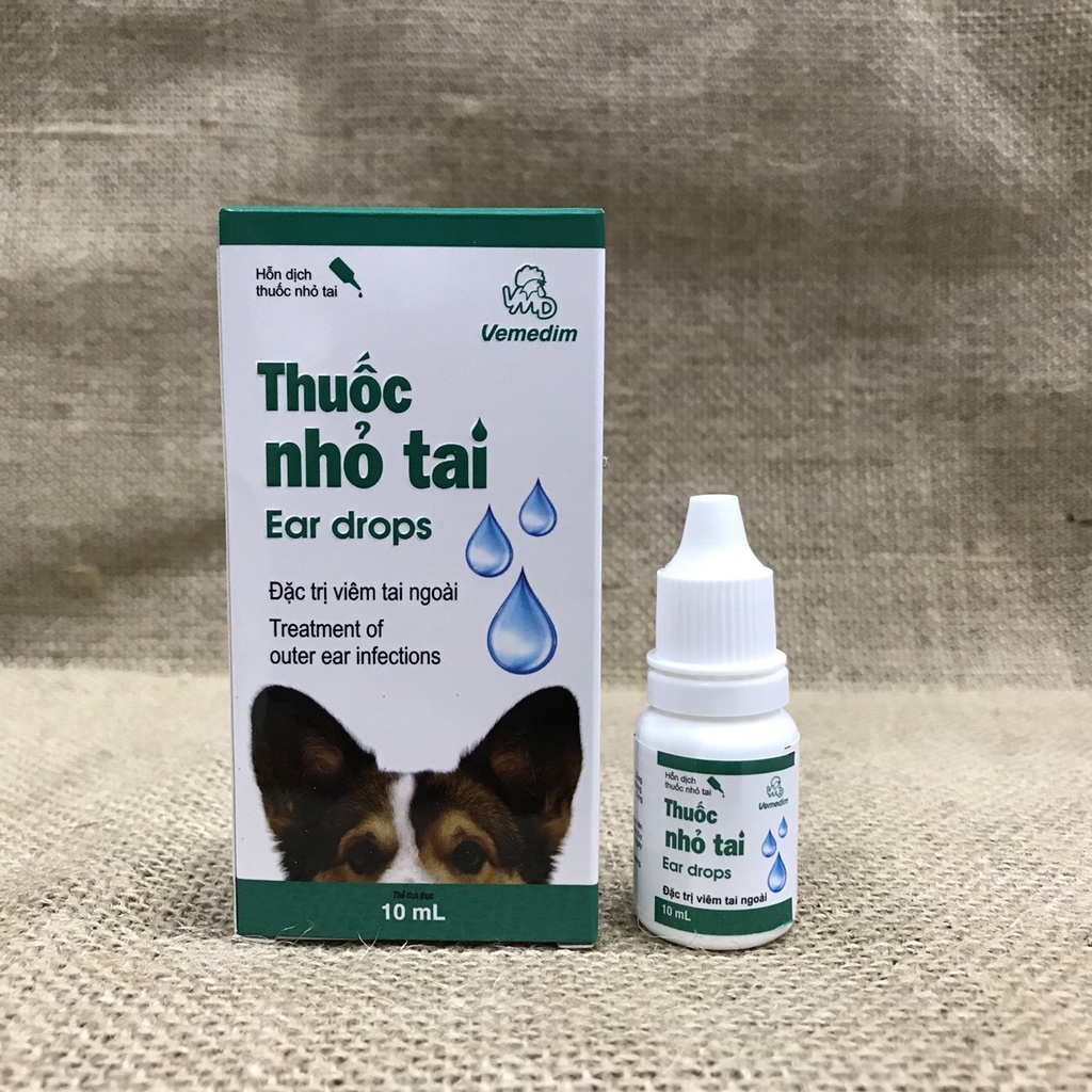 [Mã PET50K giảm Giảm 10% - Tối đa 50K đơn từ 250K] Nhỏ Tai - Tri Viêm Tai Ngoài Cho Chó Mèo 10ml