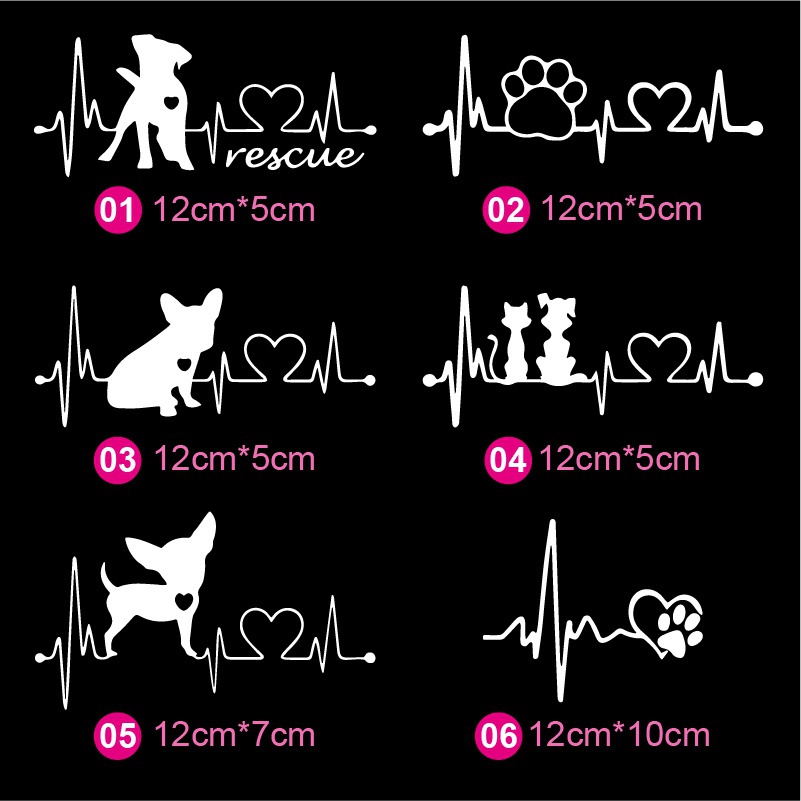 Miếng Dán Trang Trí Xe Hơi Họa Tiết Chân Chó Độc Đáo Bằng Vinyl Phản Quang Mới