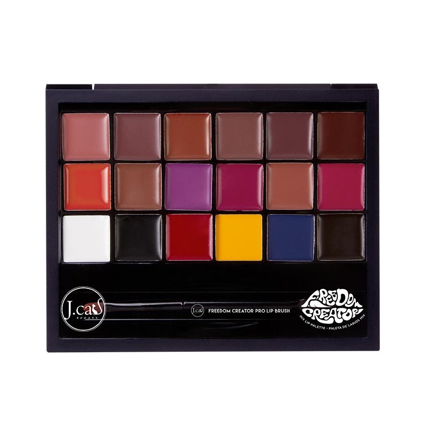 Bảng son JCat Dupe Anastasia Beauty Freedom Mix Lip Palette KÈM KHAY TRỘN NỀN Nội địa Mỹ