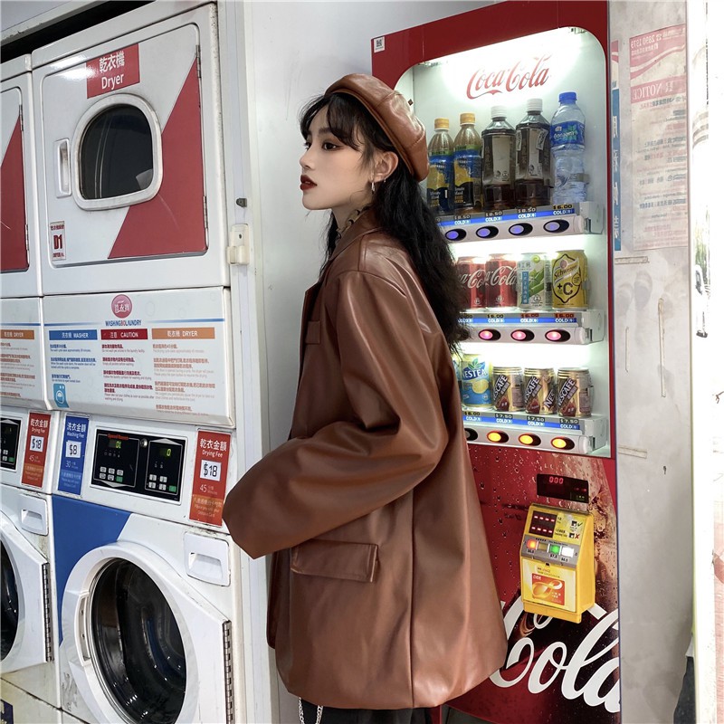 |SẴN| AK08_ÁO KHOÁC BLAZER DA CÁ TÍNH MẪU MỚI 2021 |ORDER|