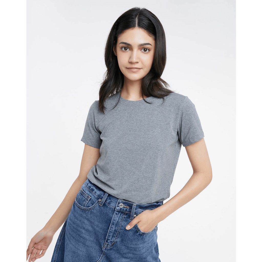 TheBlueTshirt - Áo Thun Tay Ngắn Nữ Màu Xám - Hero T - Grey
