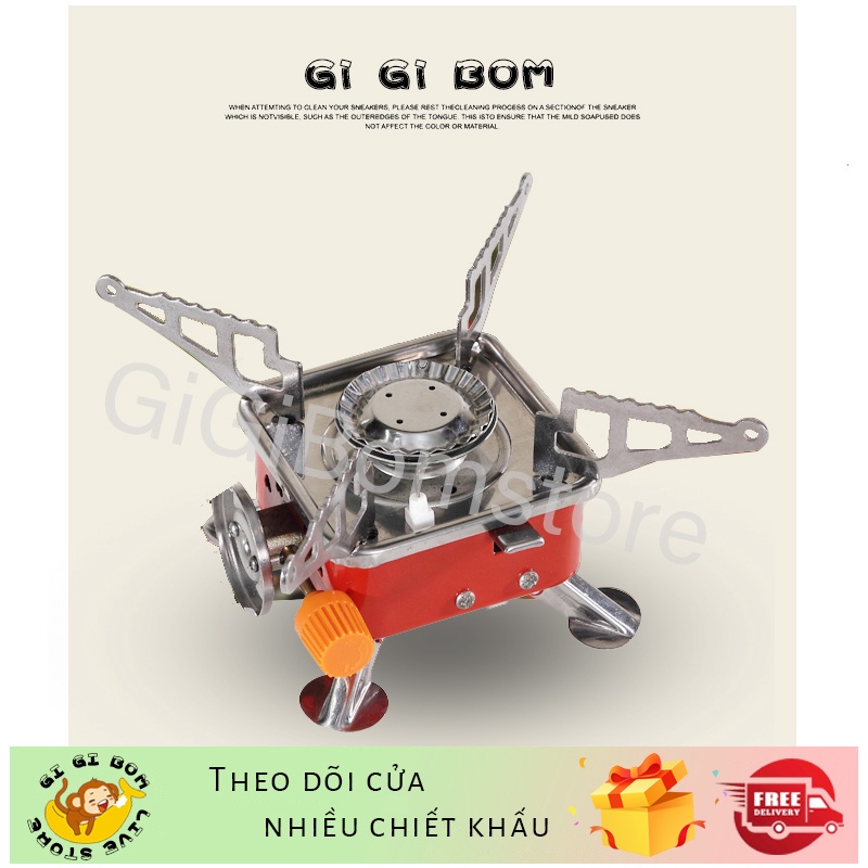 GiGiBomstore Bếp Gas Mini Dã Ngoại, Du Lịch Gấp Gọn Cao Cấp Sử Dụng Trong Gia Đình,Tích Hợp Van Điều Chỉnh Công Suất Gas