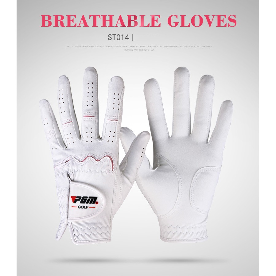 1 Đôi GĂNG TAY GOLF PGM Nữ. chất liệu da cao cấp chuyên dành cho các golfer Nữ