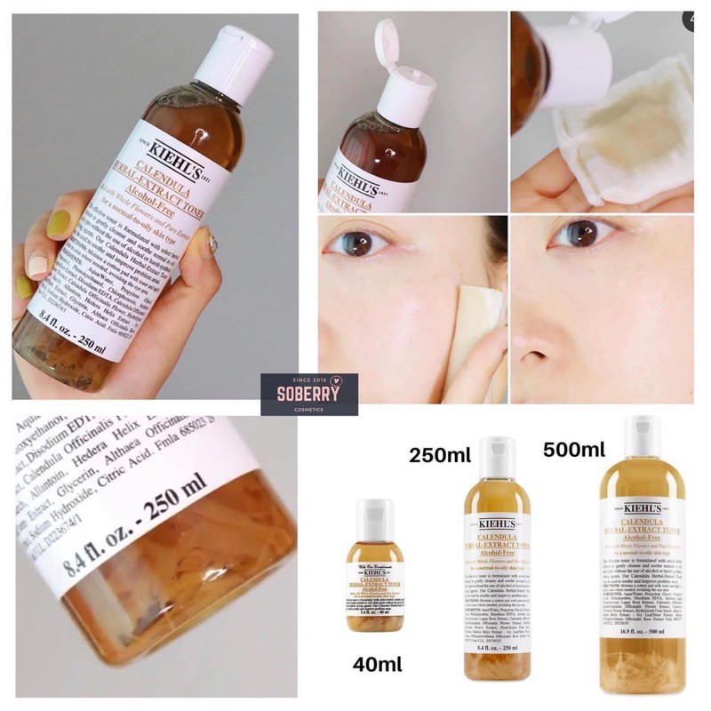 Nước cân bằng hoa cúc Kiehls Calendula Herbal Extract Alcohol-free Toner 250ml/500ml | BigBuy360 - bigbuy360.vn