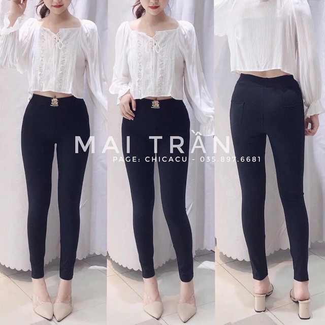 Quần legging cạp cao chất dày hơ mét | BigBuy360 - bigbuy360.vn