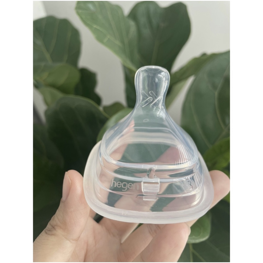 [Lẻ 1 núm] Núm ti Hegen thay thế bình sữa Hegen chính hãng tách từ bình sữa Hegen