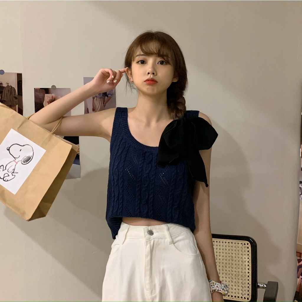 Áo ZHELIHANGFEI vải dệt kim thiết kế lỗ thời trang dành cho nữ