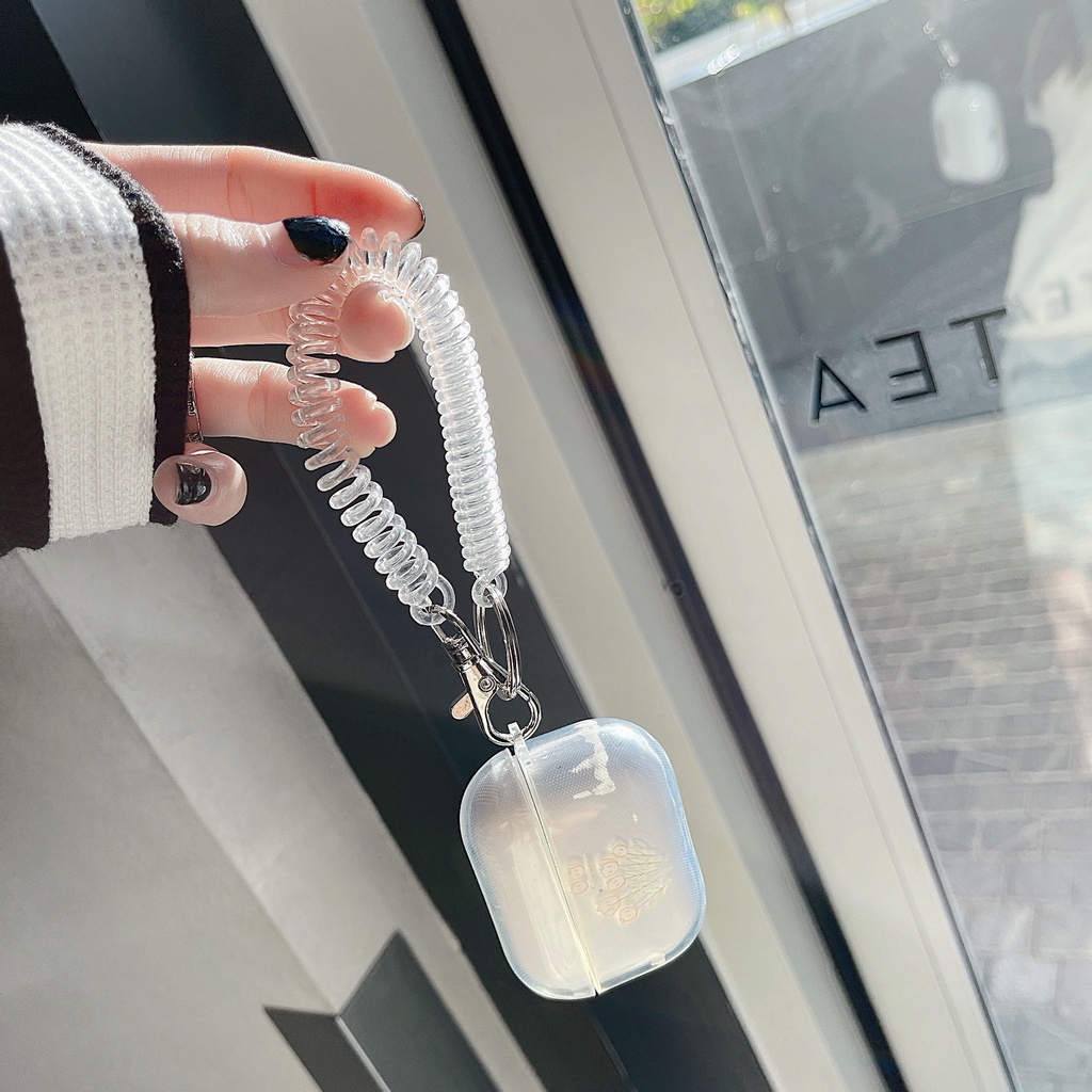 Vỏ Bảo Vệ Hộp Sạc Tai Nghe airpods 1 2 Pro 3rd Generation Pro 1/2 Trong Suốt Chống Sốc Họa Tiết Hoạt Hình Kèm Dây Đeo Kiểu Nhật Hàn
