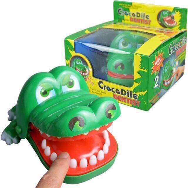 [Free ship] Hộp đồ chơi khám răng cá sấu.