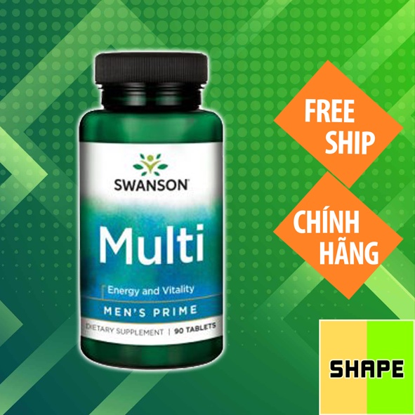 Nam Swanson Multi Men Prime  - Vitamin Tổng Hợp Tăng Sinh Lý - Chính Hãng The Shape
