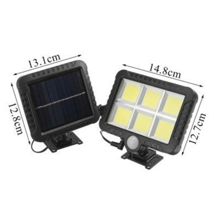 Đèn Led Năng Lượng Mặt Trời 120 Led COB có điều khiển , đèn led ngoài trời