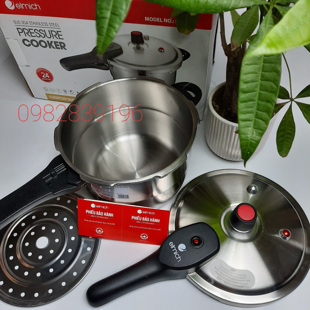 Nồi áp suất inox 304 Elmich 22cm 5.5L EL3371