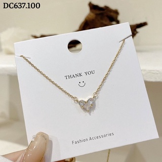 Dây chuyền vàng đính trái tim đá - DC637