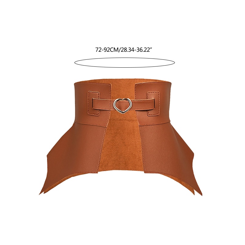 Thắt Lưng Nữ Giả Da Bản Rộng Màu Trơn Phong Cách Vintage