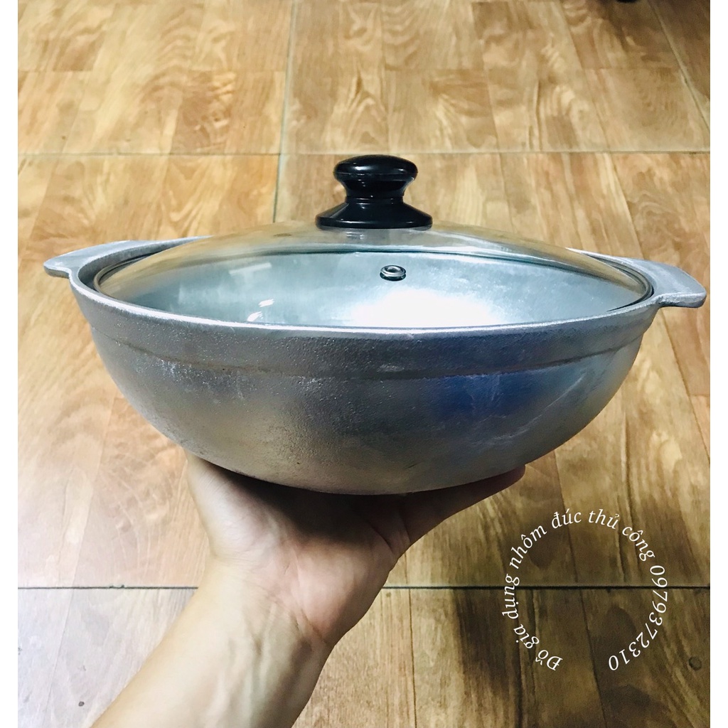 Nồi gang nấu lẩu đk 27cm