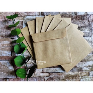 10 bao thư giấy kraft nâu mỏng 100gsm - Phong bì 12x12cm 12x15cm