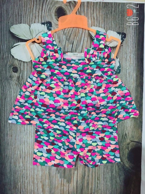 Bộ bèo BBG10 bé gái 1-5t Song An Eco