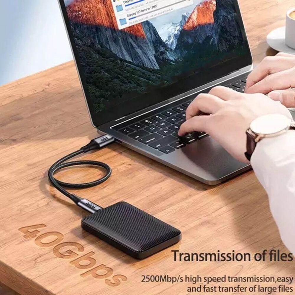 Dây Cáp Sạc Nhanh Loại C 8K @ 60Hz Thunder-bolt 3 / 4 40Gbps Dành Cho Máy Tính