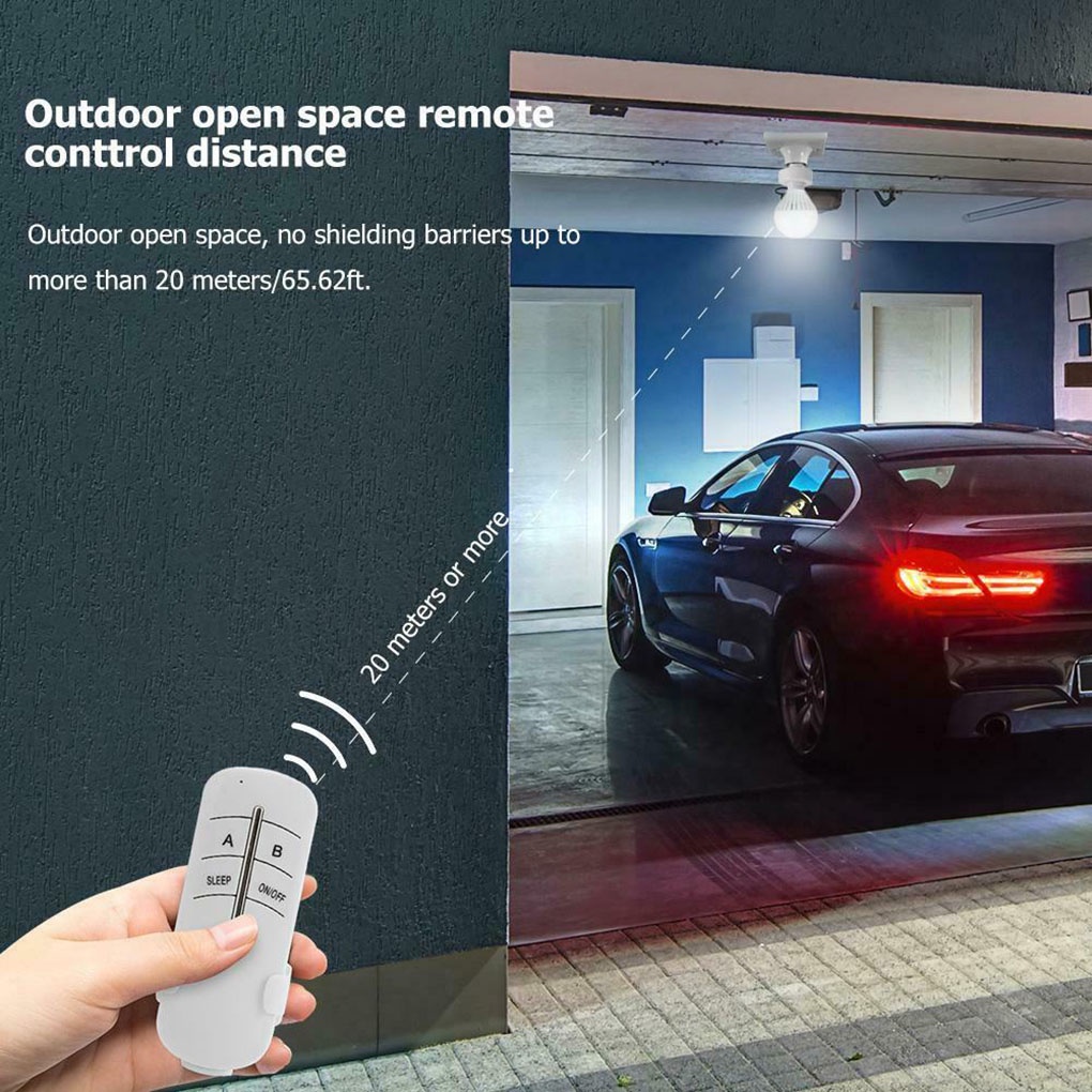 E27 Remote Control Bulb Holder Wireless Light Socket Home Screw Bulb Base Replacement 220V ELEN